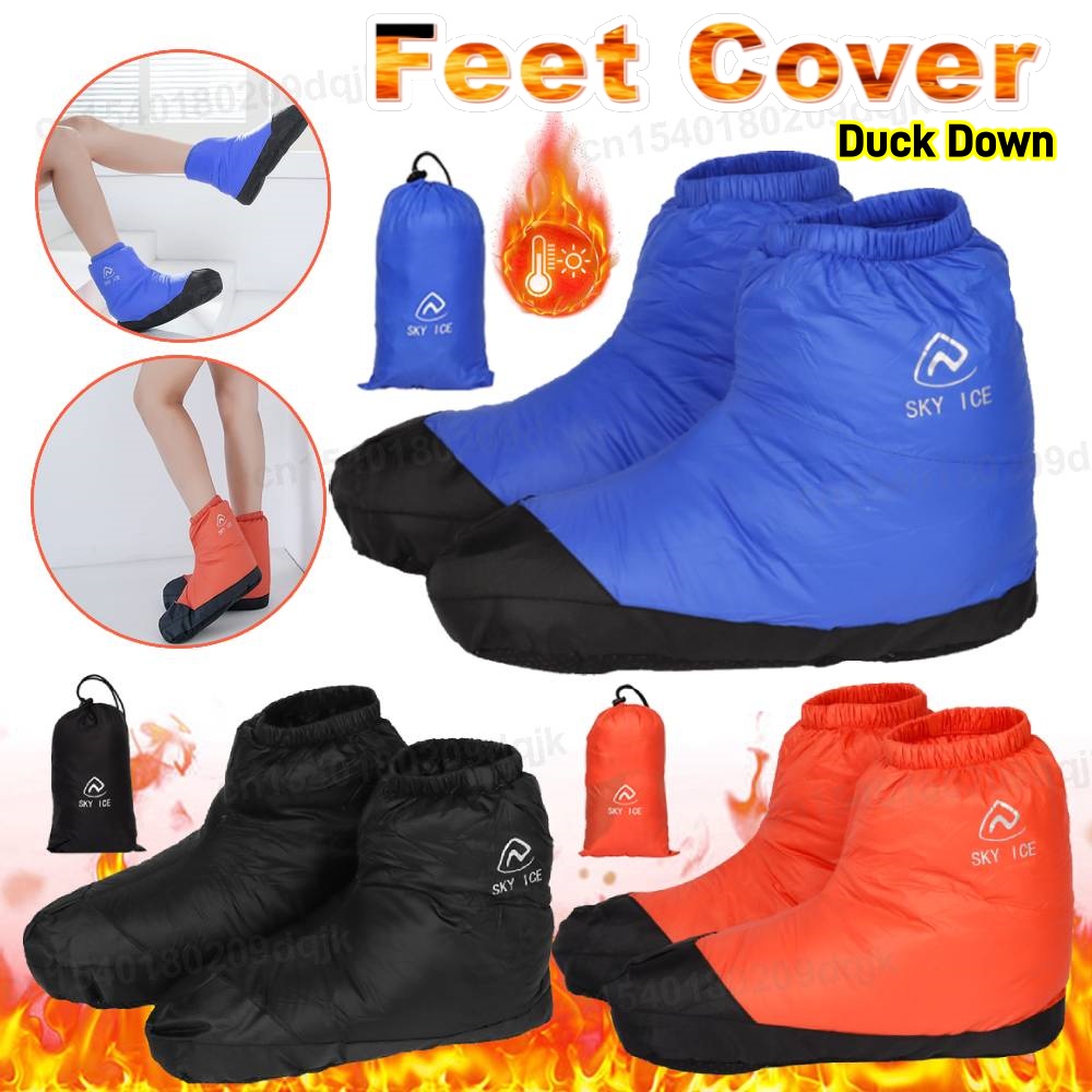 Ultralight Sleeping Bag - 超軽量ダウンブーツ ダックダウンシューズカバー アウトドアテントスリッパ 冬用フットソックス 寝袋用 90%ホワイトダックダウン