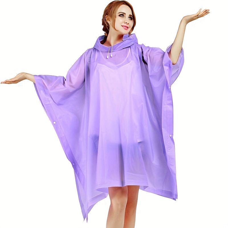 Camping Rain Poncho - 大人用レインポンチョ ハイキング用ポーチ ユニセックスレインコート キャンプ用 レインポンチョ フード付き