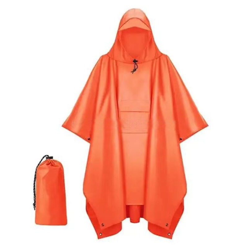Camping Rain Poncho - 屋外 3 で 1 軍事レインコートフード付きスリーブ防水レインポンチョオートバイレインカバーキャンプハイキング旅行レインウェアテント