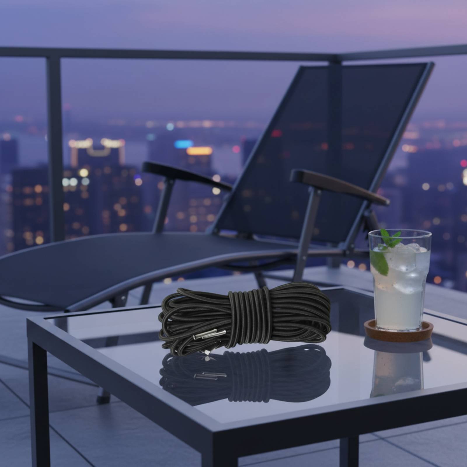 Folding Chair - ラウンジチェア交換用コード 長持ちする折りたたみ椅子修理用ロープ リクライニングチェア用バンジーコード 耐摩耗性家具アクセサリー
