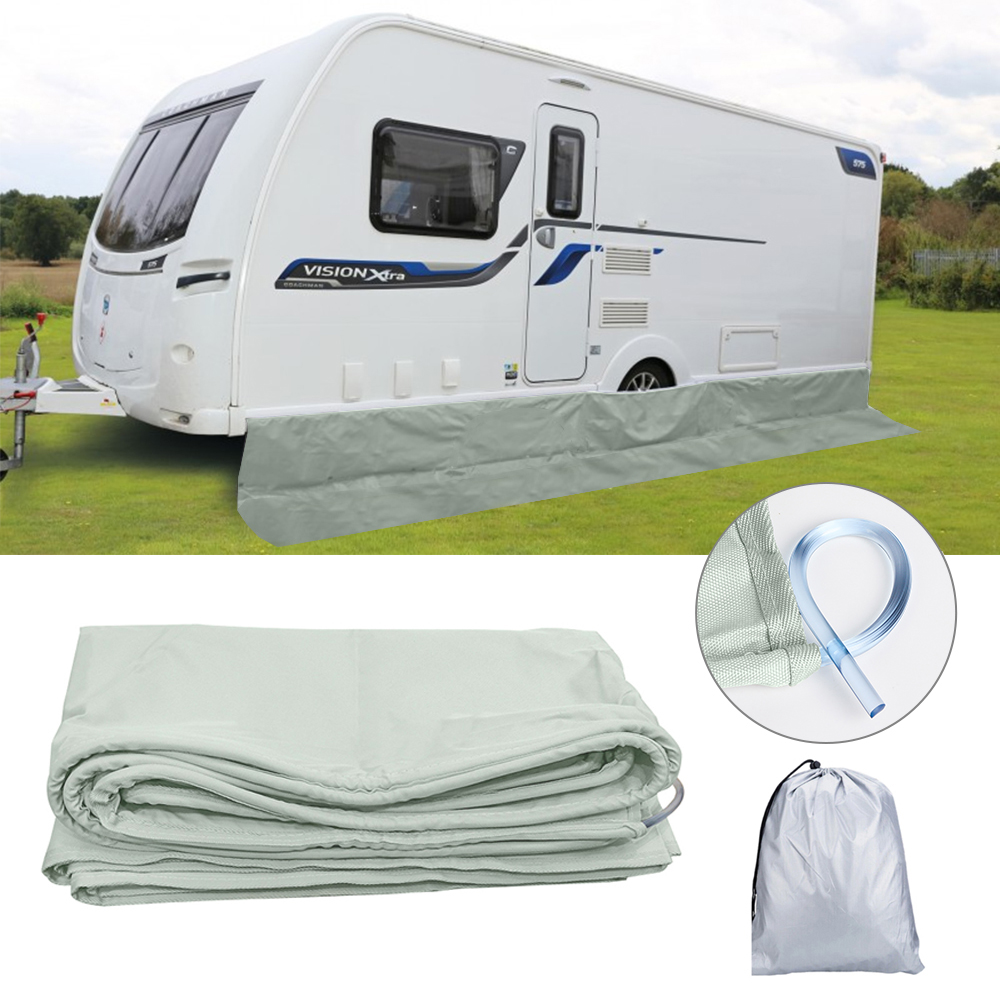 Outdoor In Camping - キャンピングカー/キャンピングバン用 アウトドアキャンプ 防風防塵アクセサリー キャンピングカーオーニング ウィンドスカート