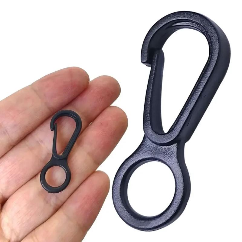 Outdoor Activities In Camping - 20個の耐久性のある黒いプラスチック製スナップフック、丈夫なバックル、キーホルダー、バックパック、キャンプ、旅行、アウトドア活動用