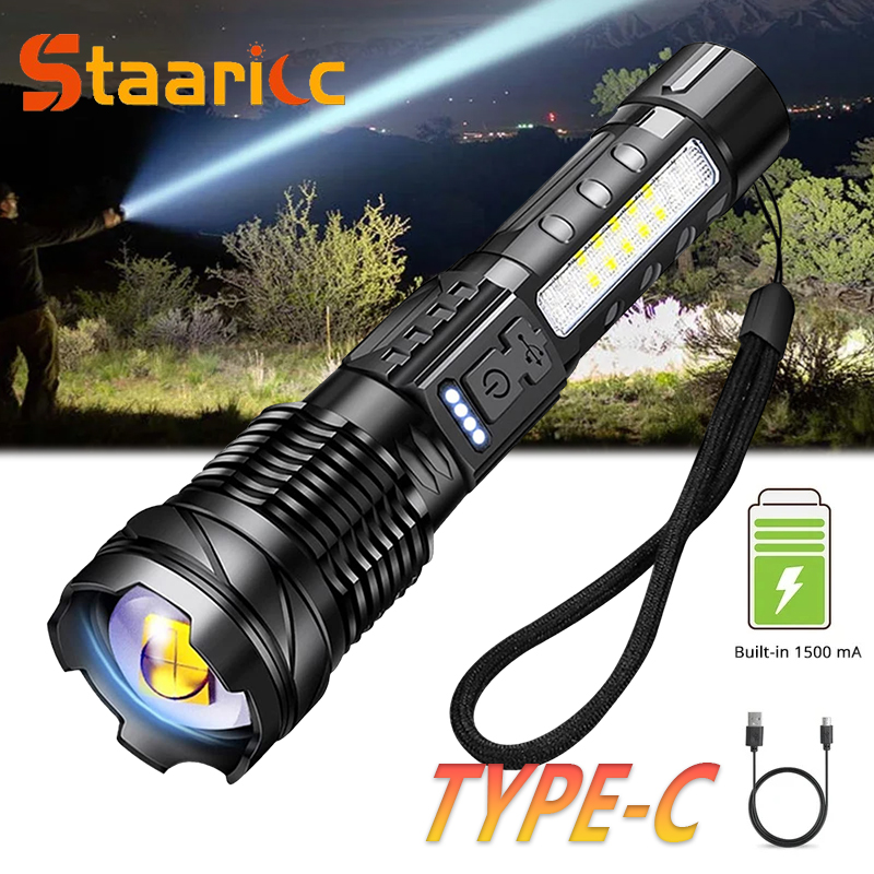 Outdoor Camping Glamping - 強力な XHP50 LED 懐中電灯防水 18650 トーチサイドライト付きキャンプ釣りランタン
