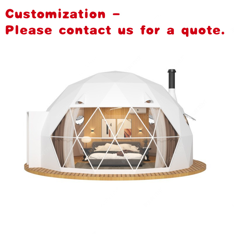 Outdoor Camping Exhibition - カスタムモダン屋外PVC/スチール製星空ルームキャンプ用四季対応ドームテント、ワンベッドルームホテル、手動組み立て展示会H