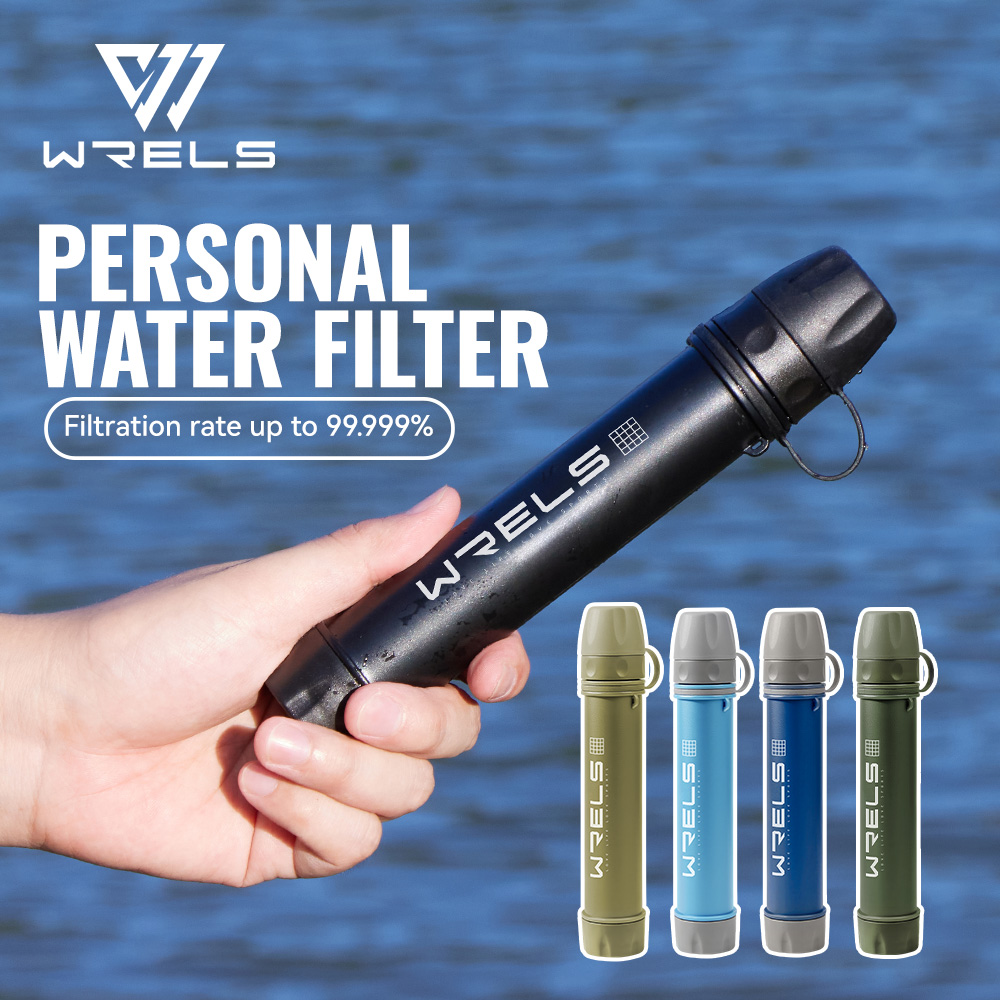 Outdoor Camping Water Filter - WRELS 屋外浄水器 ポータブル 直飲みミニ浄水器 屋外緊急サバイバルキット ハイキング