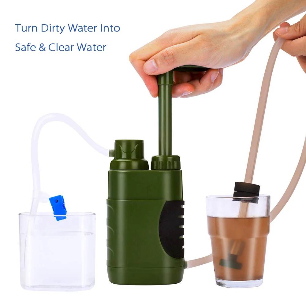 Outdoor Camping Water Filter - 屋外用浄水器 直接飲用ポータブル浄水器 キャンプ用浄水器ポンプ 緊急用品 荒野サバイバル