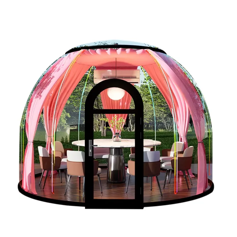 Outdoor Camping Exhibition - 屋外展示球形バブルハウス星空四季対応二層アルミ合金フレームキャンプ宿泊施設