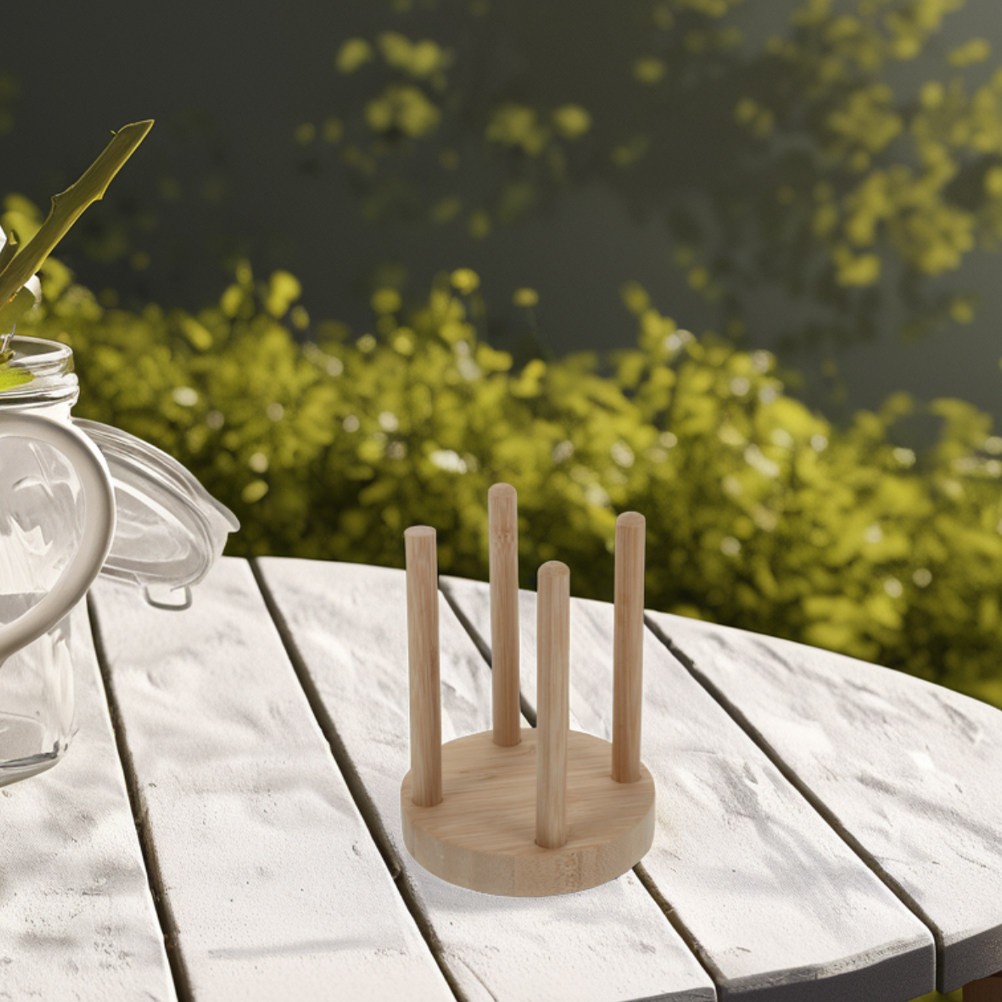 Outdoor Activities In Camping - コンパクトな木製カップホルダー アウトドア活動用 紙コップや木製タンブラーを収納できるデザイン ピクニック キャンプ パーティーカップ