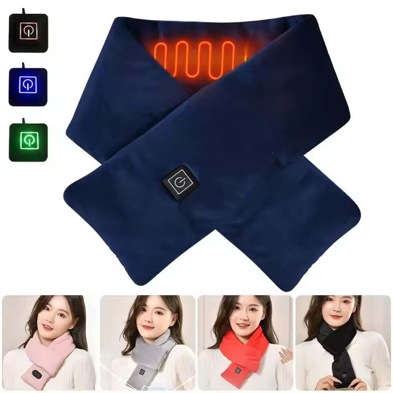 Outdoor Camping In Winter - USB 女性男性用加熱スカーフ 温度スカーフ 3 ギア ラップフリース
