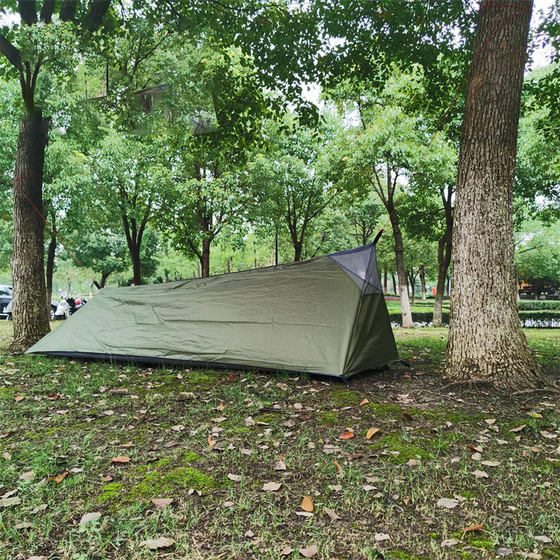 Ultralight Sleeping Bag - 一人用寝袋テントロッドレスポケット超軽量バックパッキングアウトドアキャンプスリーピングメッシュテントインテント蚊帳
