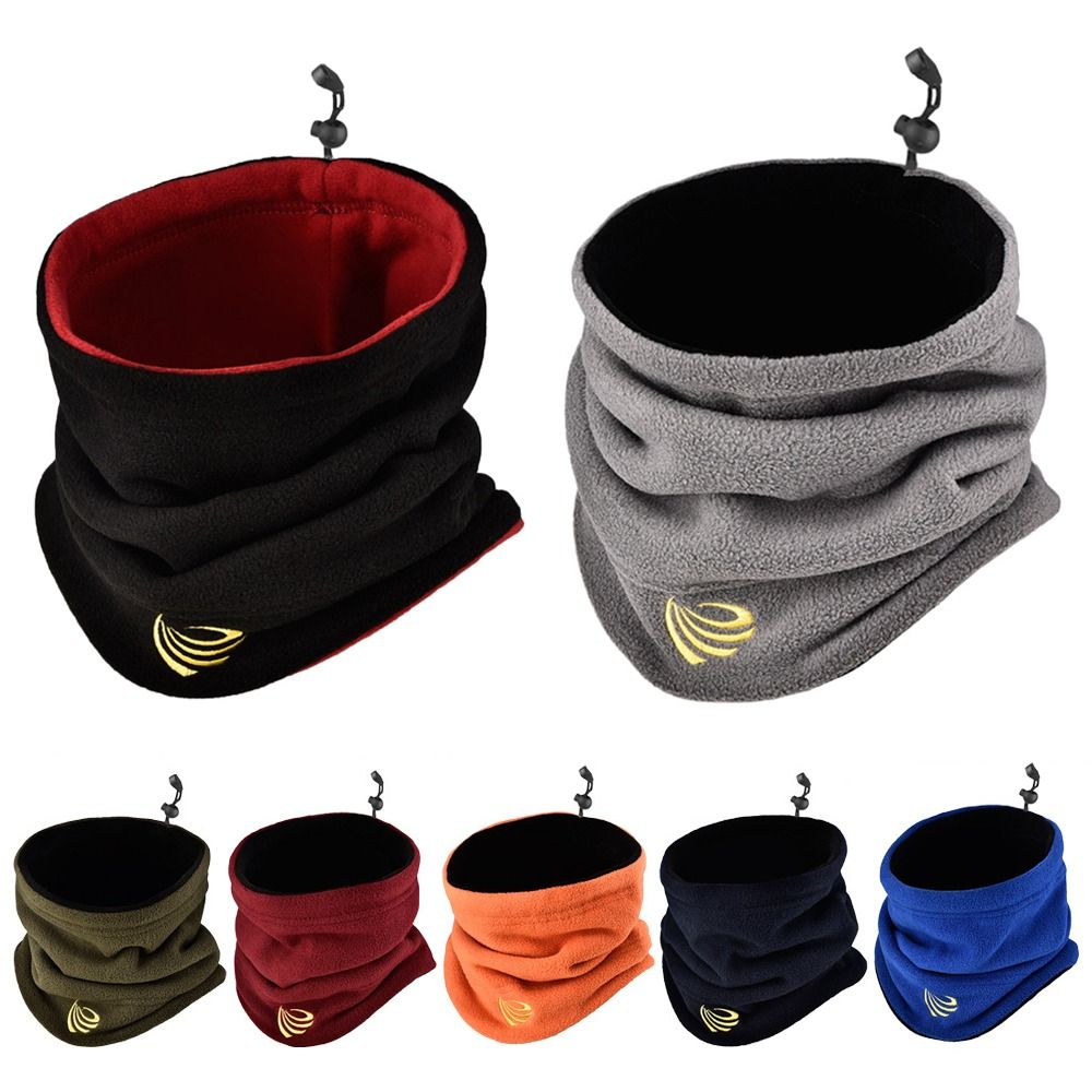 Outdoor Camping In Winter - 冬用スノーボードキャンプフリースネックゲイタースキーチューブスカーフ防寒襟付きハーフフェイスマスク