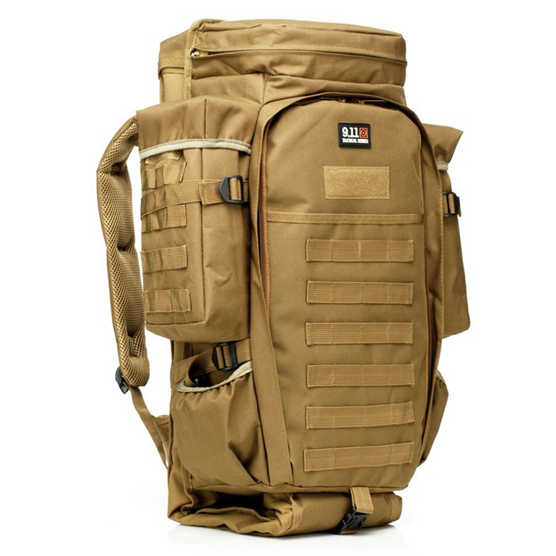 Lightweight Backpack 65L - 特殊部隊組み合わせバックパック、軍事戦術攻撃リュックサック、キャンプ、狩猟、戦術機器、65L Camo Russia