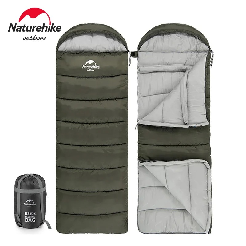 Ultralight Sleeping Bag - Naturehike 寝袋超軽量キャンプアクセサリー冬屋外防水封筒型寝袋ハイキング旅行 U350