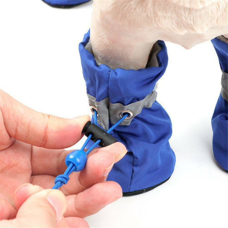 Outdoor Camping Slippers - 4 個小型犬の靴ハイキングブーツ防水犬の靴中型スリッパ子犬ブーツ靴小型犬 XGX01