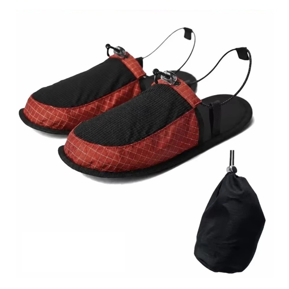 Outdoor Camping Slippers - 調節可能な折りたたみ式ウォータースリッパ、滑り止め付きポータブルアウトドアウェーディングシューズ、速乾性超軽量トラベルキャンプスリッパ、ビーチ用