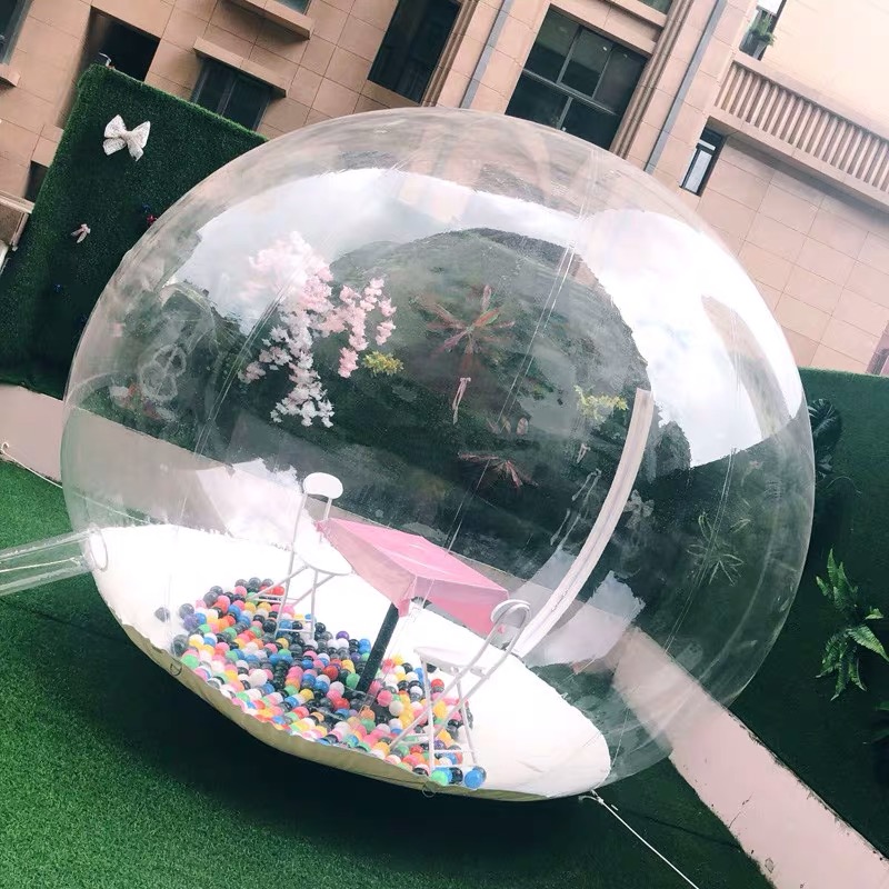 Outdoor Camping Exhibition - 透明なインフレータブルドームイグルーテント,360 °,エアブロワー付き,屋外用,店舗,イベント展示会