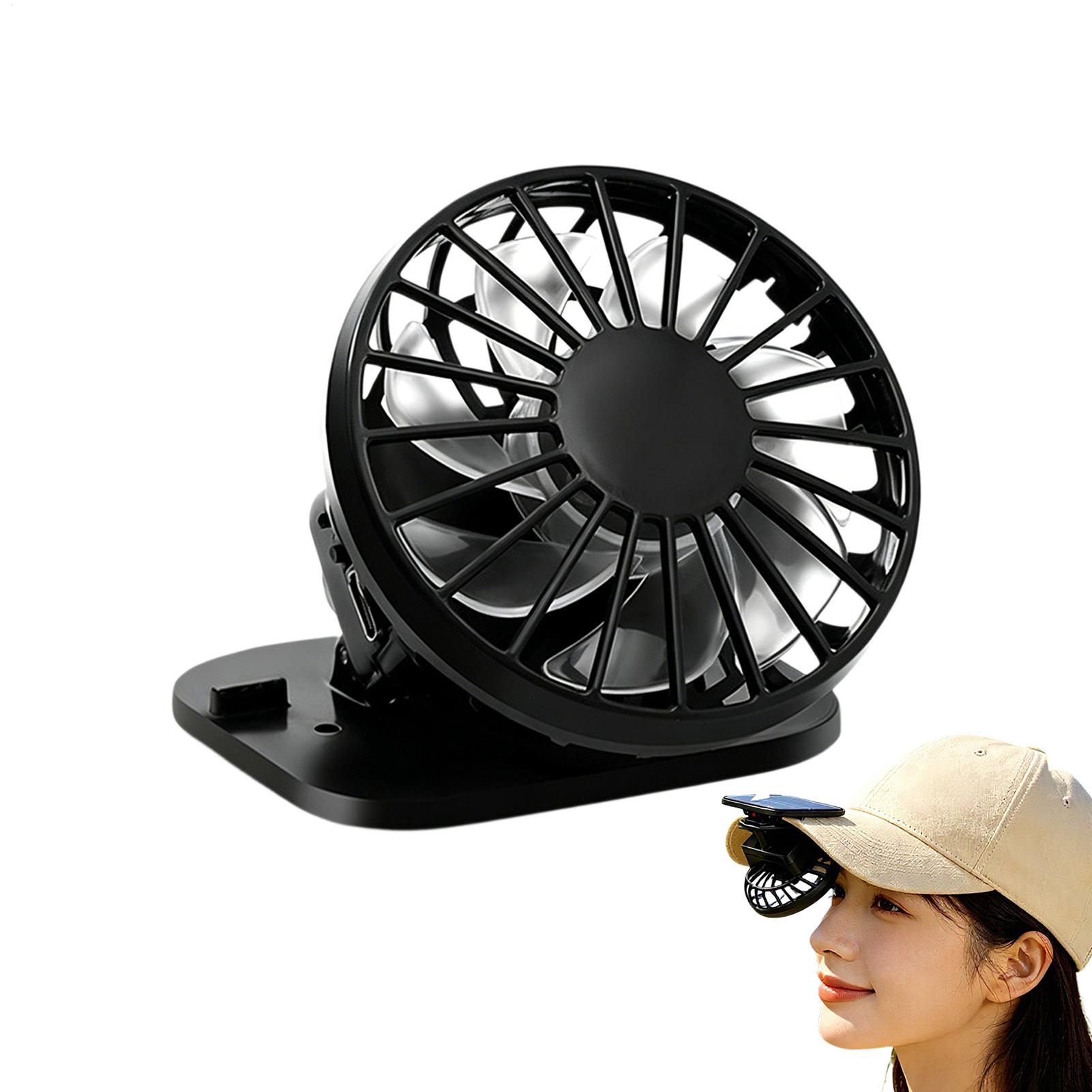 Outdoor Camping Misting Fan - ハットクリップファン 3 速度ハンズフリークーラー USB 充電式ポータブルクリップオンファン 屋外キャンプ