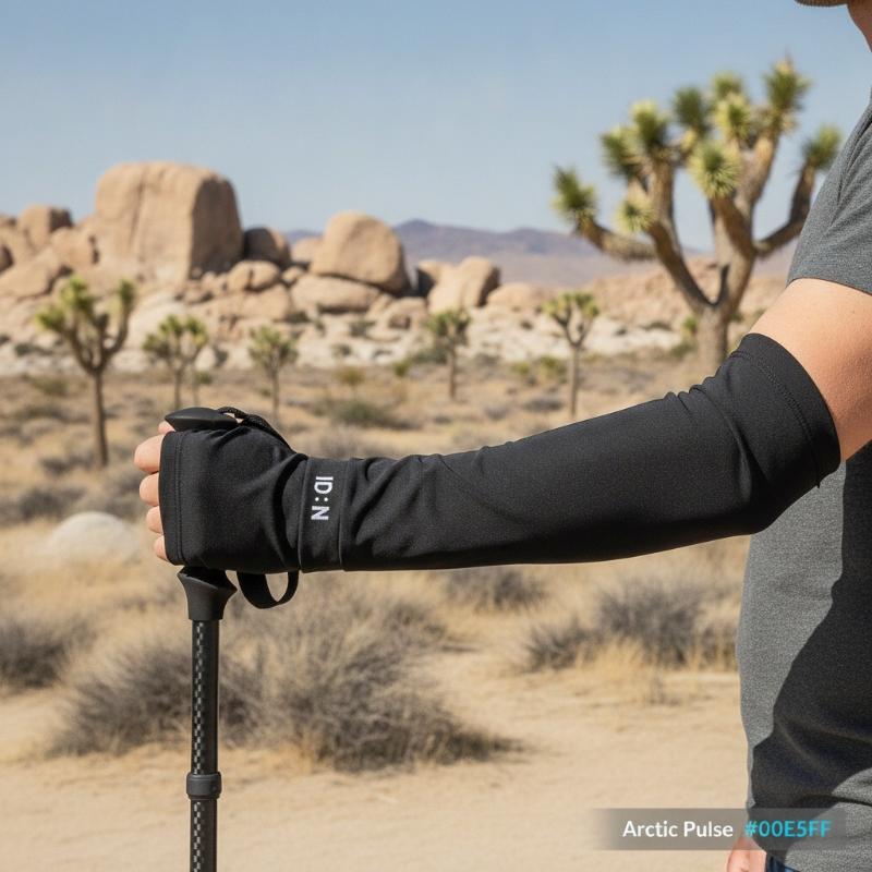 1 ペアの男性用抗 UV アイスアームスリーブ、伸縮性のある - Outdoor Activities In Camping のレビューと価格