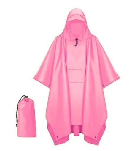 屋外 3 で 1 軍事レインコートフード付きスリーブ防水レイ - Camping Rain Poncho のレビューと価格