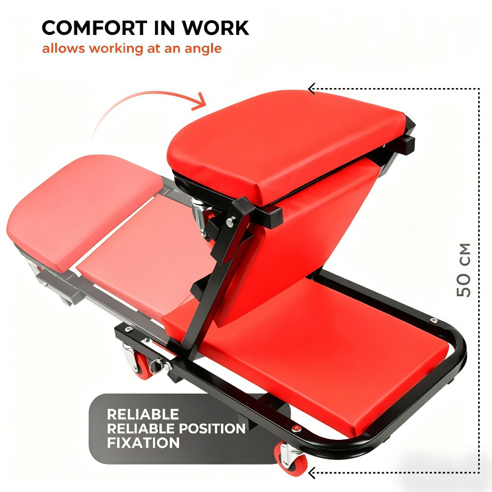 1個入り メカニッククリーパー、ガレージチェア 調節可能な回 - Folding Chair のレビューと価格