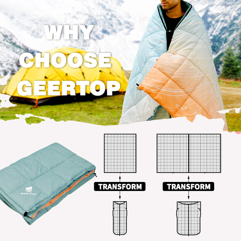 大人用キャンプダウン寝袋ブランケット210x140cm、冬キ - Ultralight Sleeping Bag のレビューと価格