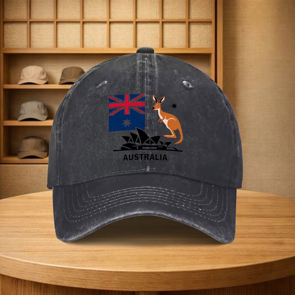 オーストラリア国旗カンガルーベースボールキャップユニセックス - Outdoor Camping Australia のレビューと価格