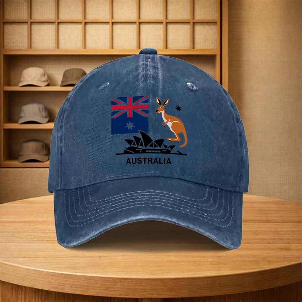オーストラリア国旗カンガルーベースボールキャップユニセックス - Outdoor Camping Australia のレビューと価格