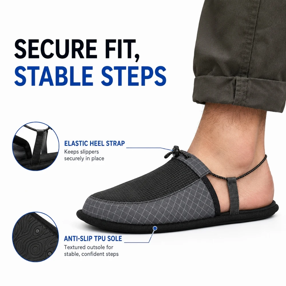 ポータブル折りたたみ式トラベルスリッパユニセックスアンチスリ - Outdoor Camping Slippers のレビューと価格