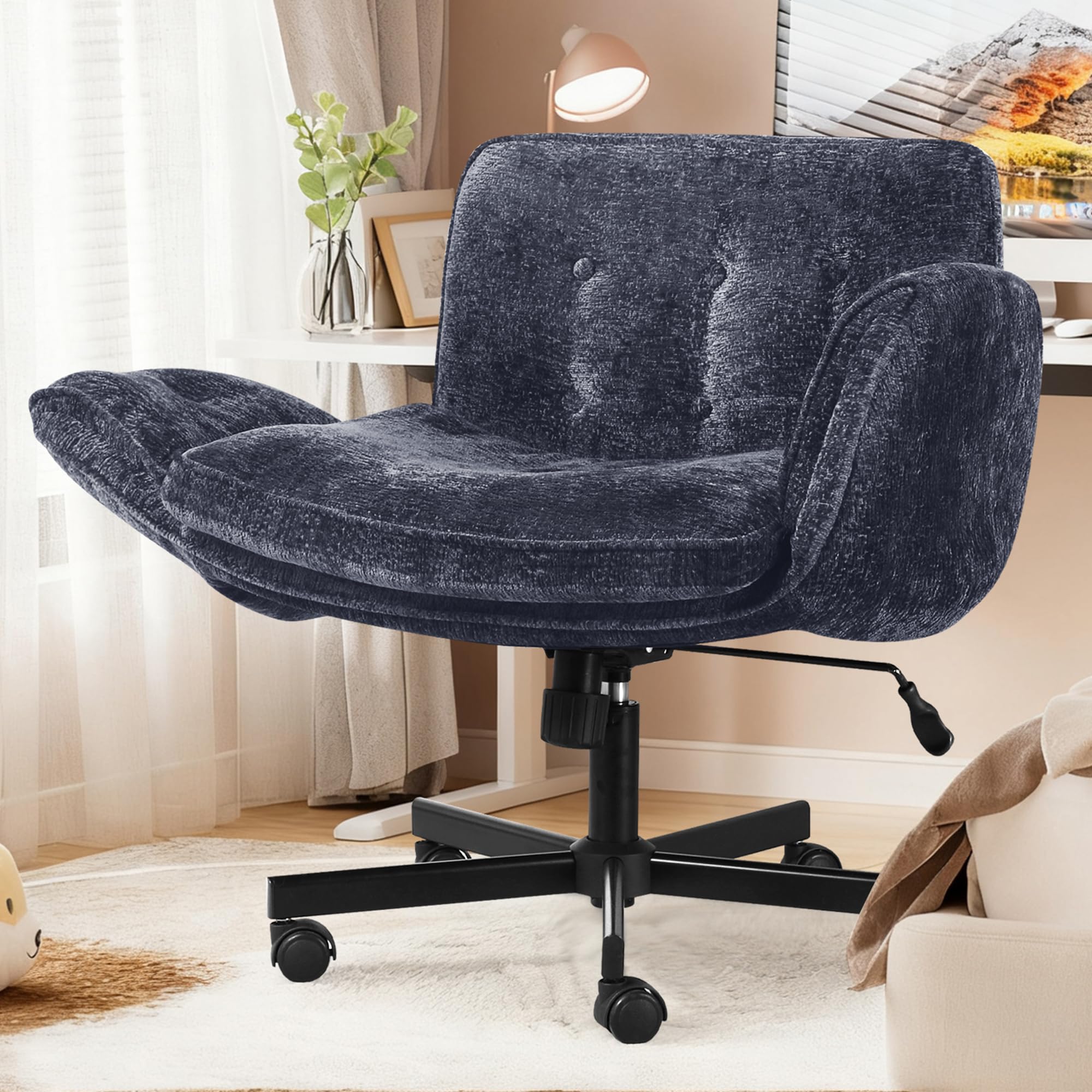 クロスチェア（車輪とアームレスト付き）、シェニールクロスレッ - Folding Chair のレビューと価格