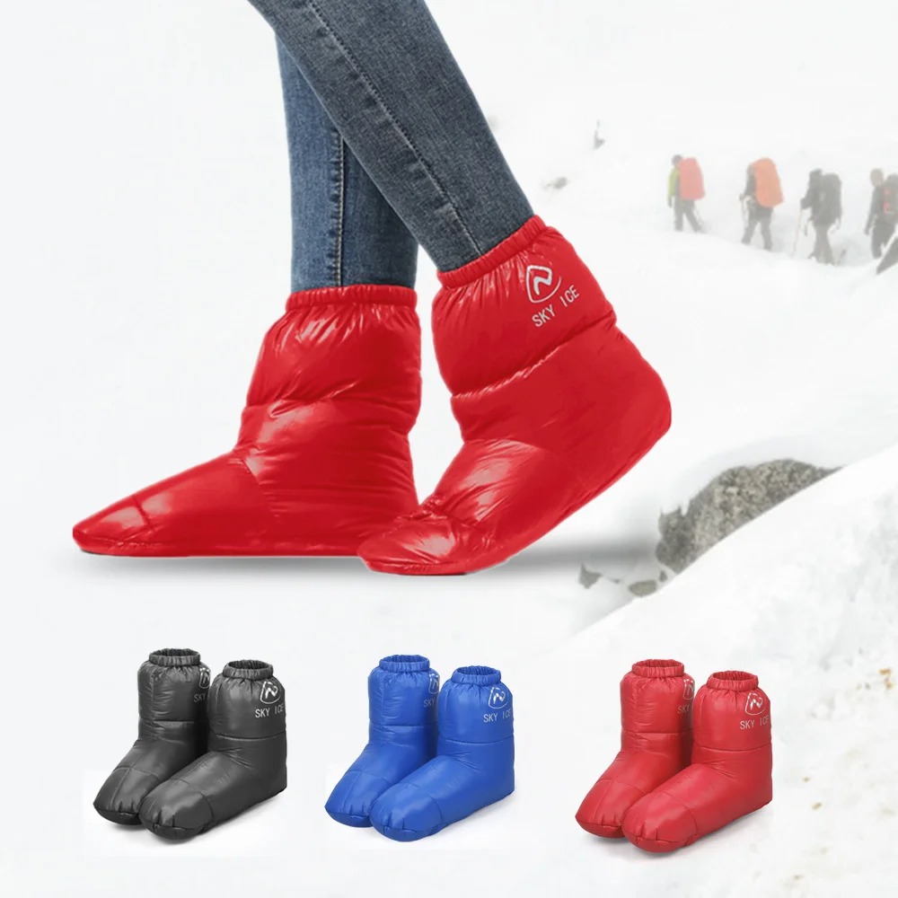 冬用保温ダウンキャンプ用スリーピングブーツ寝袋スリッパブーテ - Outdoor Camping Slippers のレビューと価格