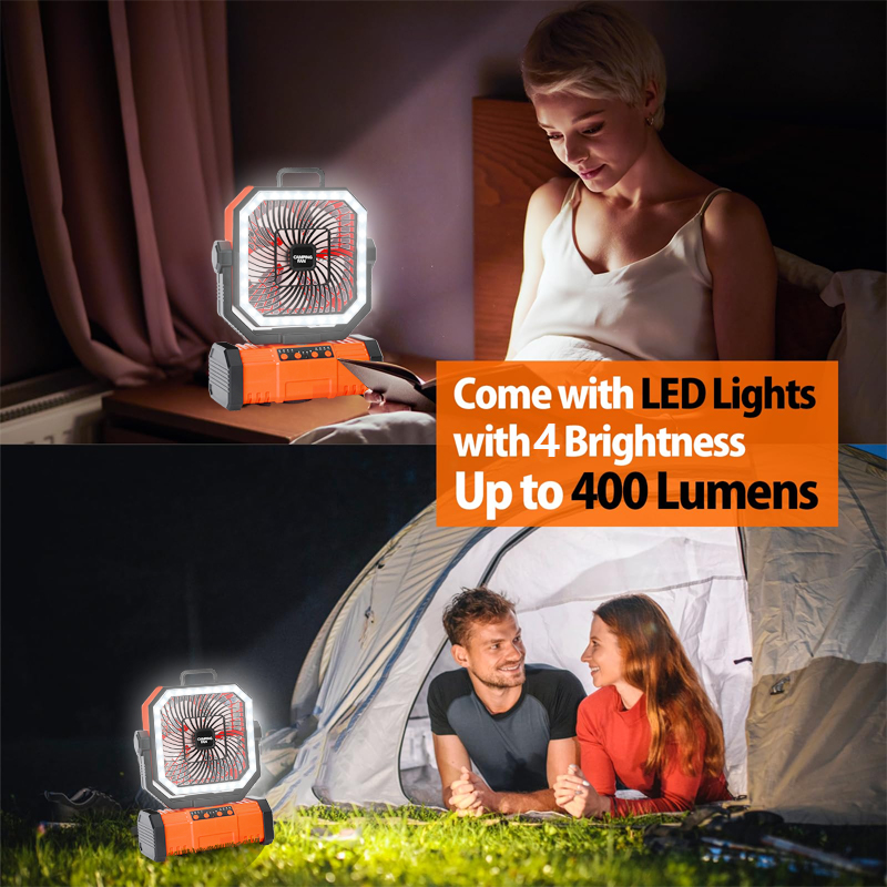 20000mAh キャンプ用天井ファン 充電式バッテリー駆動 - Outdoor Camping Misting Fan のレビューと価格
