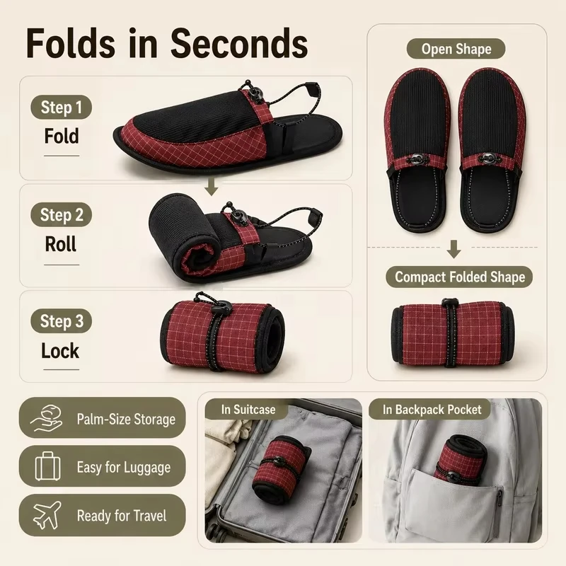 超軽量折りたたみ式アウトドアキャンプスリッパ 男女兼用 速乾 - Outdoor Camping Slippers のレビューと価格