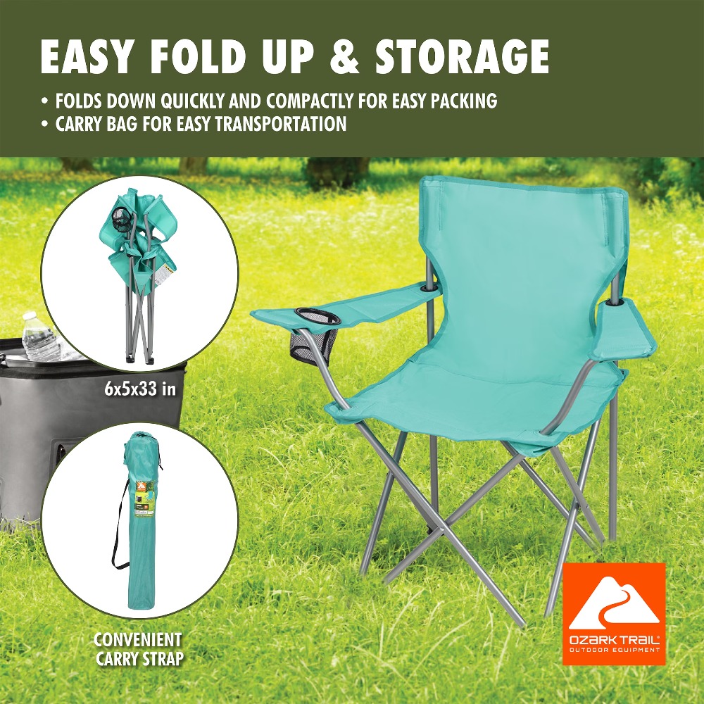 折りたたみ式クワッドキャンプチェア カップホルダー付き ポー - Outdoor Camping Table And Chairs のレビューと価格