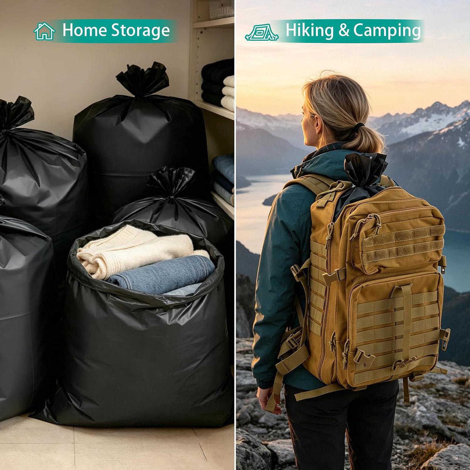 防水バックパックライナー 10枚セット マットブラック 高耐 - Outdoor Camping Backpack のレビューと価格