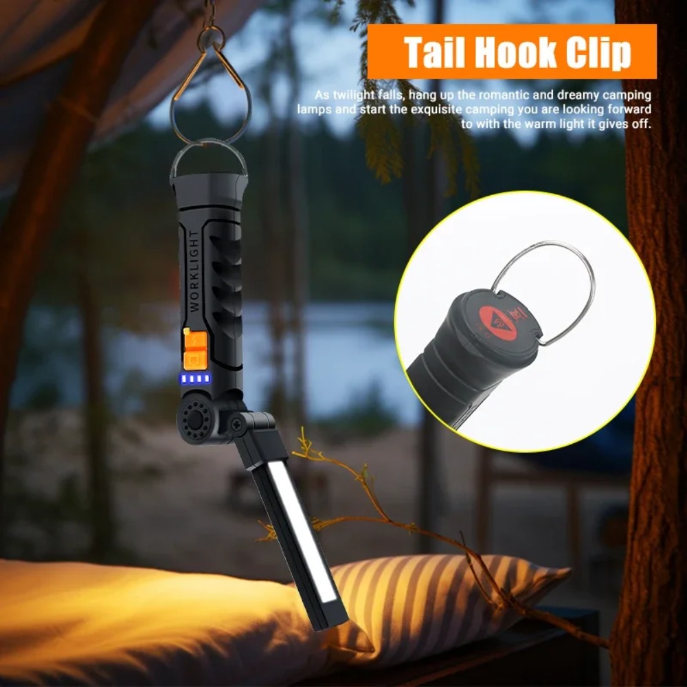 ポータブル COB LED 懐中電灯 USB 充電式トーチ、 - Outdoor Camping Glamping のレビューと価格