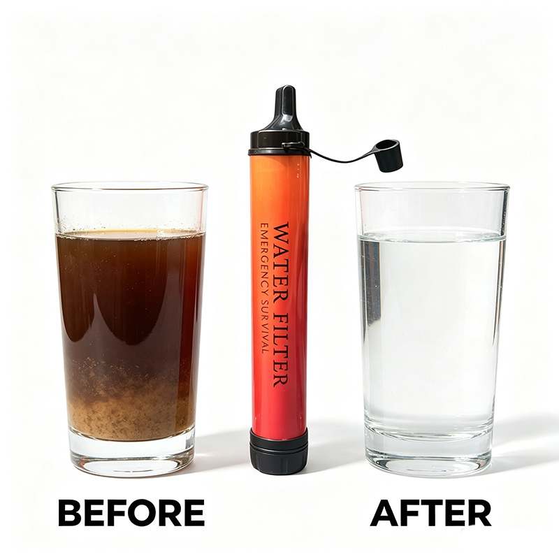 アウトドアキャンプ用緊急サバイバル浄水器フィルター、川、湖、 - Outdoor Camping Water Filter のレビューと価格