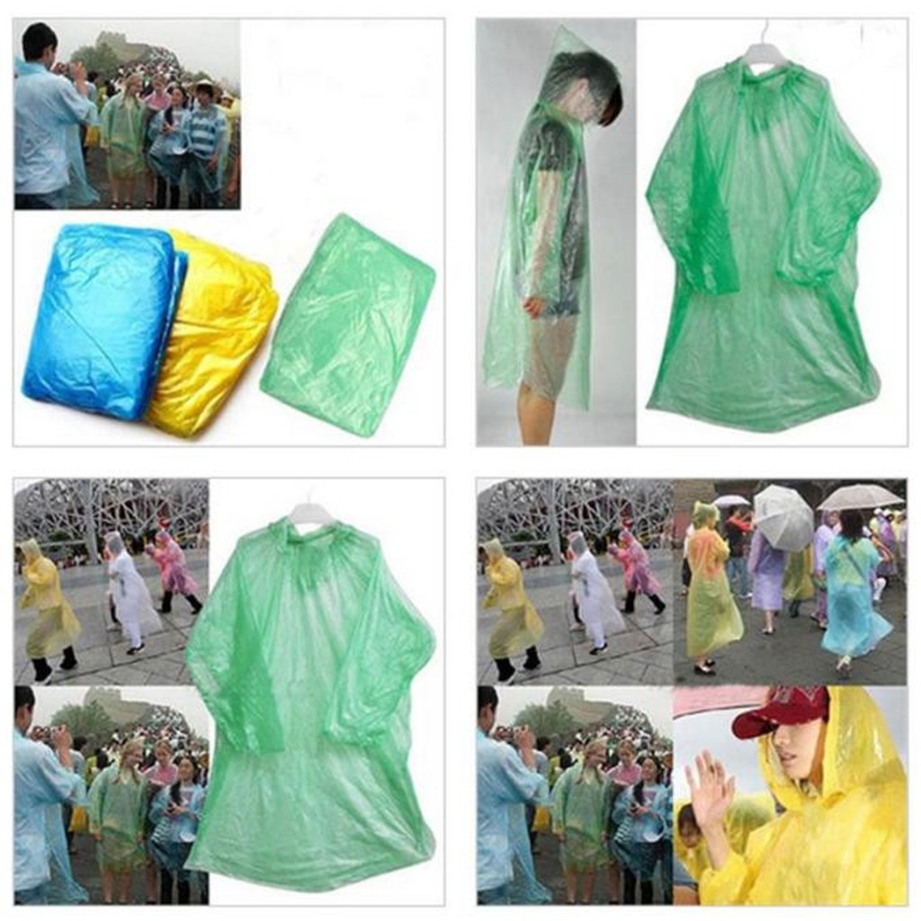 使い捨てレインコート レインポンチョ アウトドアレインケープ - Camping Rain Poncho のレビューと価格