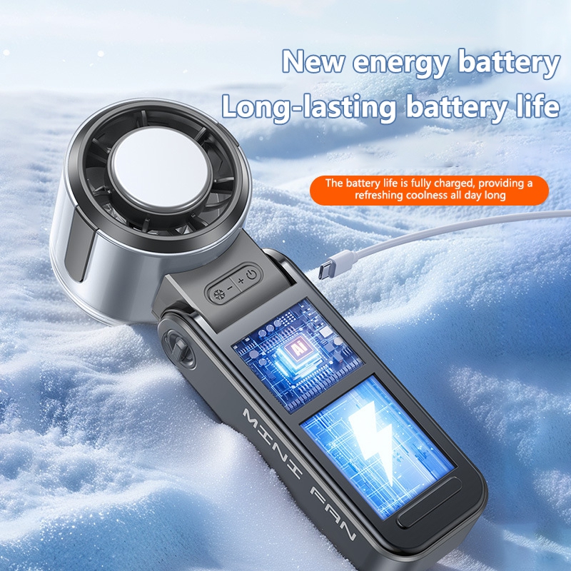 新しいポータブルハンドヘルドファンUSB充電式ミニブレードレ - Outdoor Camping Misting Fan のレビューと価格