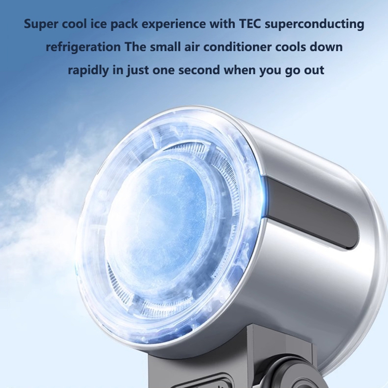 新しいポータブルハンドヘルドファンUSB充電式ミニブレードレ - Outdoor Camping Misting Fan のレビューと価格