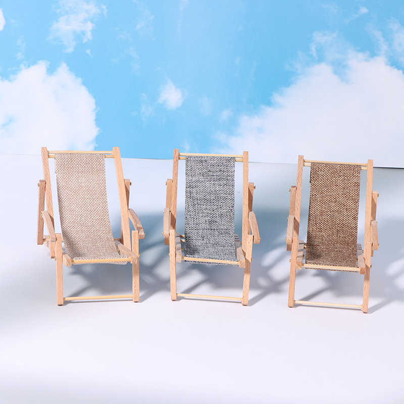 1Pc 1/12 ドールハウス折りたたみデッキチェアドールハ - Folding Chair のレビューと価格