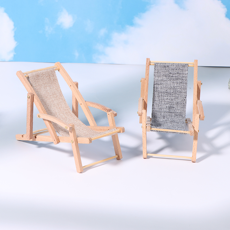 1Pc 1/12 ドールハウス折りたたみデッキチェアドールハ - Folding Chair のレビューと価格