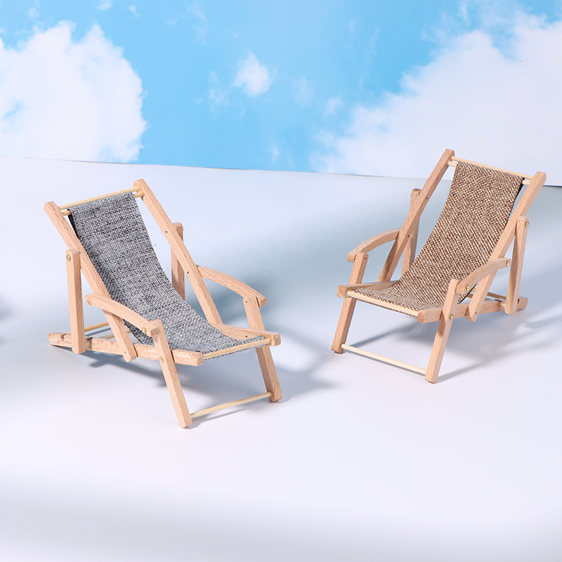 1Pc 1/12 ドールハウス折りたたみデッキチェアドールハ - Folding Chair のレビューと価格