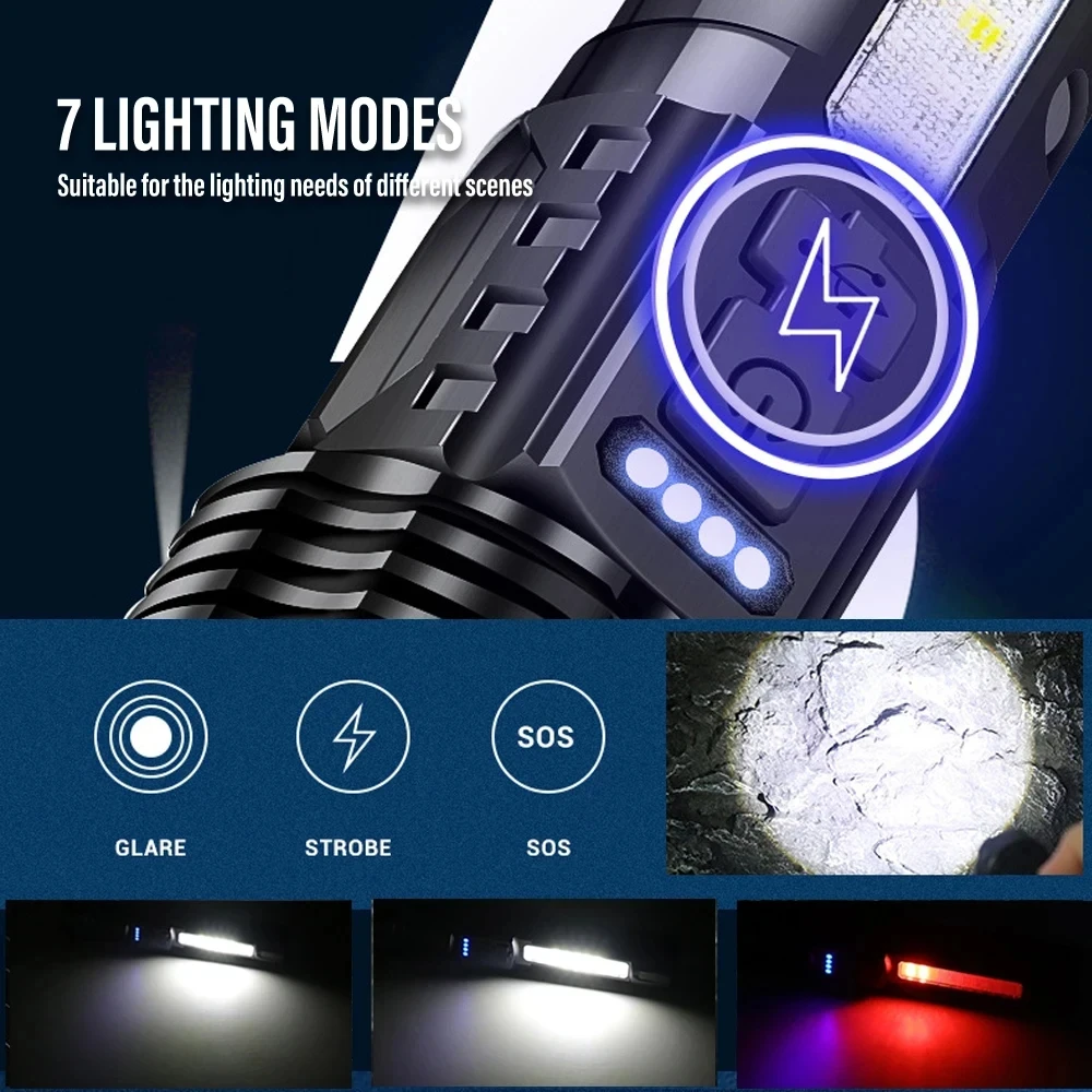 強力な XHP50 LED 懐中電灯防水 18650 トーチ - Outdoor Camping Glamping のレビューと価格