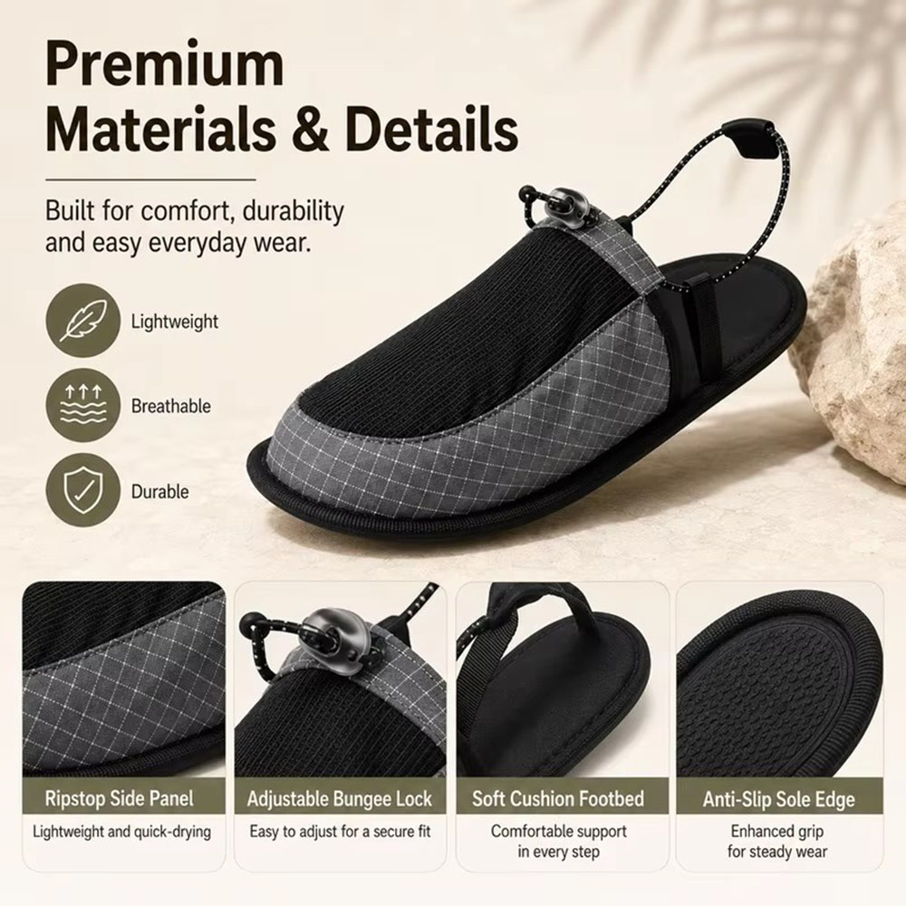折りたたみ式速乾ウォータースリッパ滑り止め裸足ウェーディング - Outdoor Camping Slippers のレビューと価格