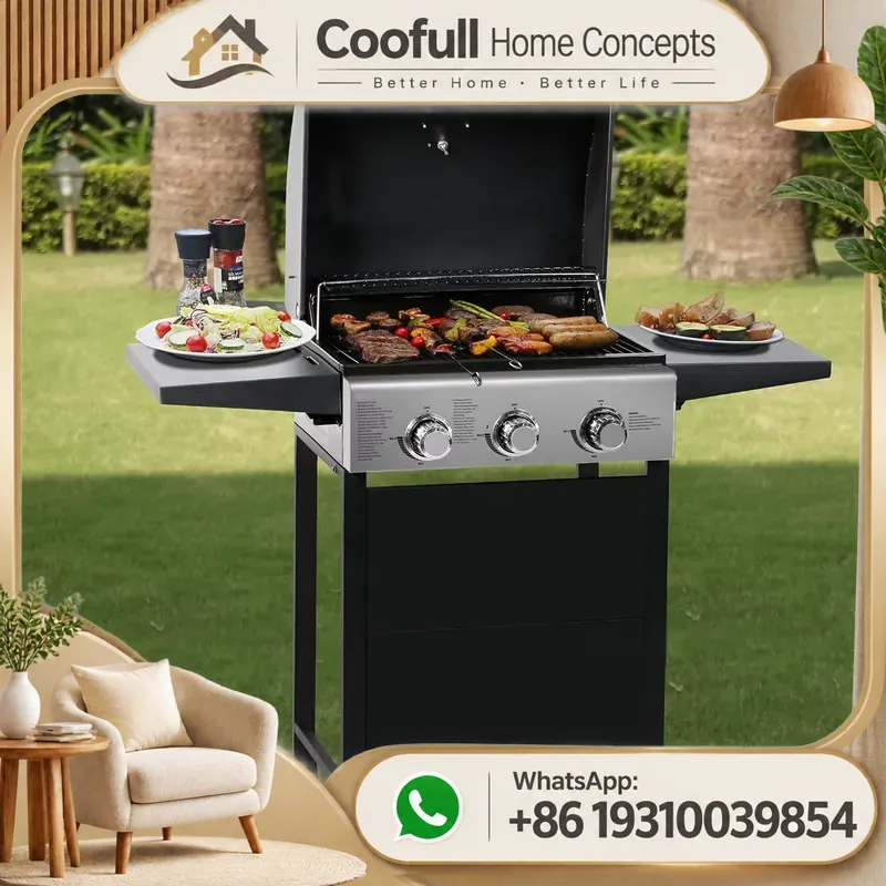 Propane Gas Grill With Side Bu - Outdoor Camping Cooking Table のレビューと価格