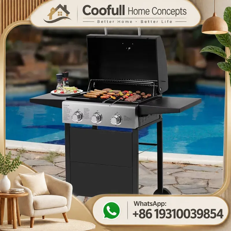 Propane Gas Grill With Side Bu - Outdoor Camping Cooking Table のレビューと価格
