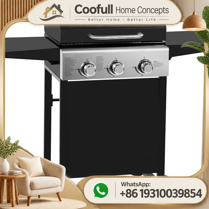 Propane Gas Grill With Side Bu - Outdoor Camping Cooking Table のレビューと価格