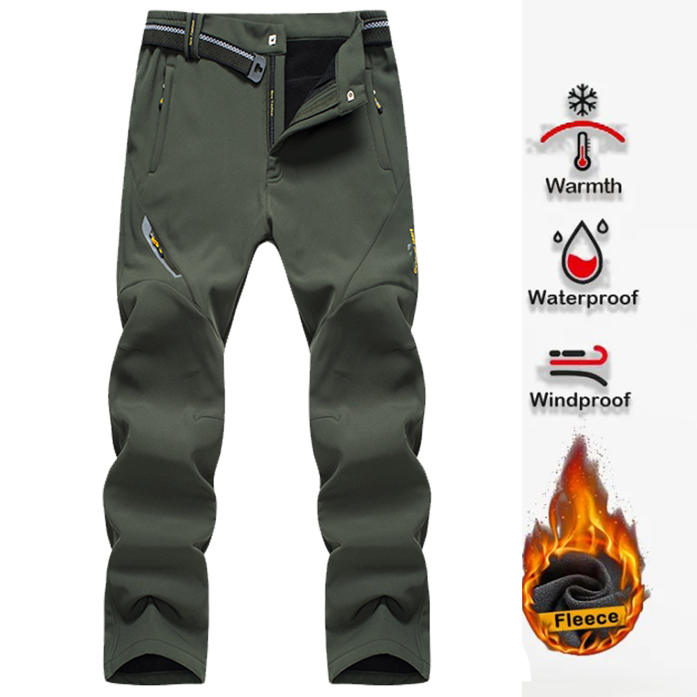 男性用の特大の伸縮性ハイキングパンツ,アウトドアスポーツ,キ - Outdoor Camping In Winter のレビューと価格