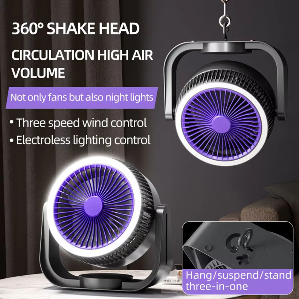 USB 充電式ポータブルファン 2000mAh キャンプ屋外 - Outdoor Camping Misting Fan のレビューと価格