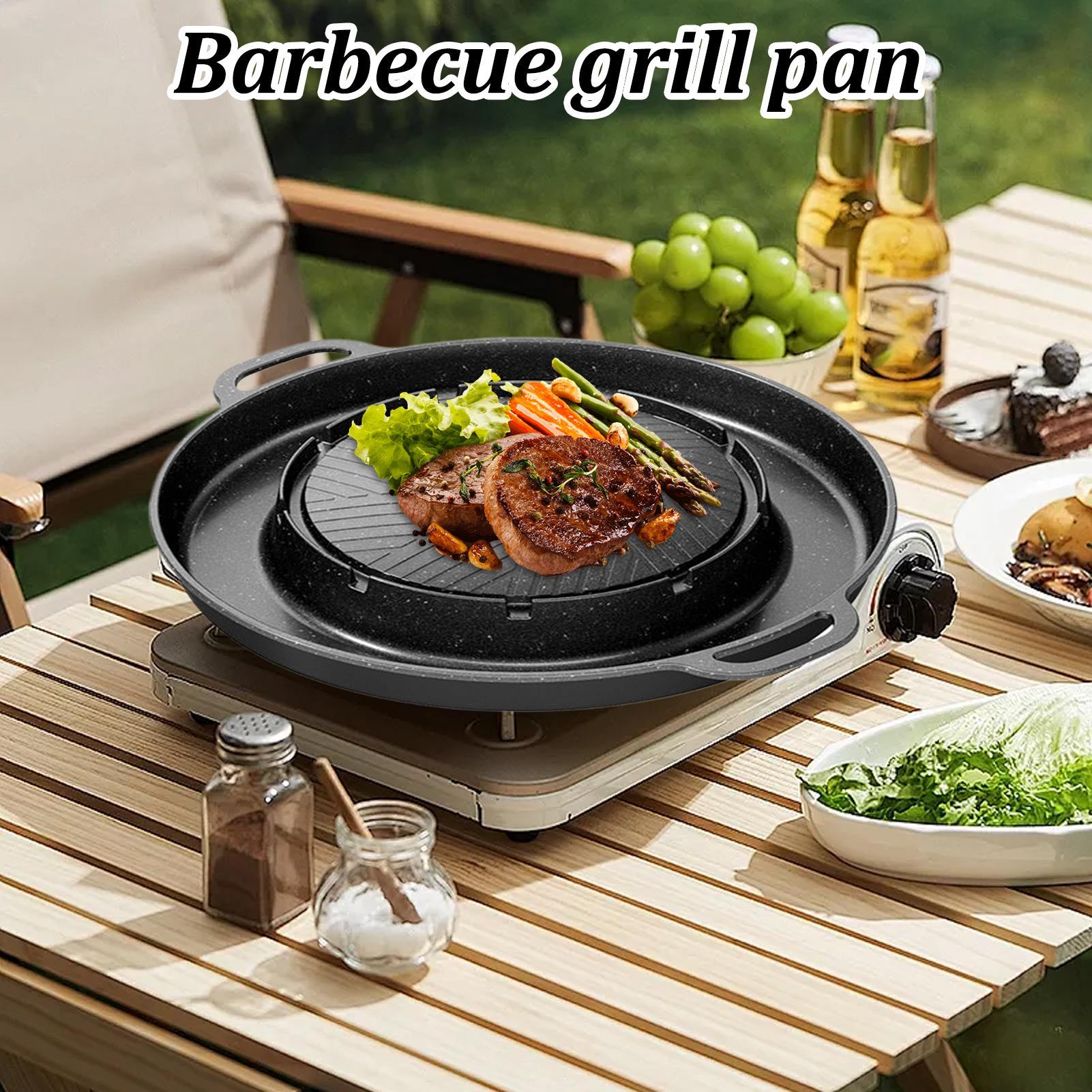 2-in-1 グリル＆ホットパン（コンロ用）、ノンスティック - Outdoor Camping Cooking Table のレビューと価格